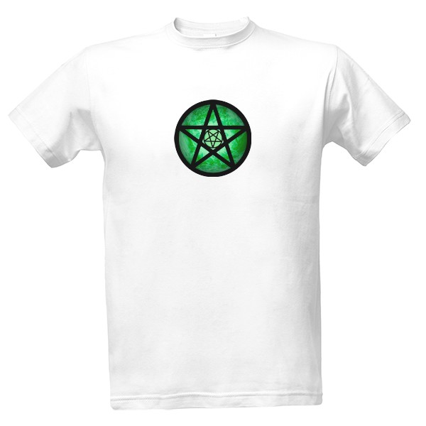 Tričko s potiskem Země – Pentagram 4 elementů